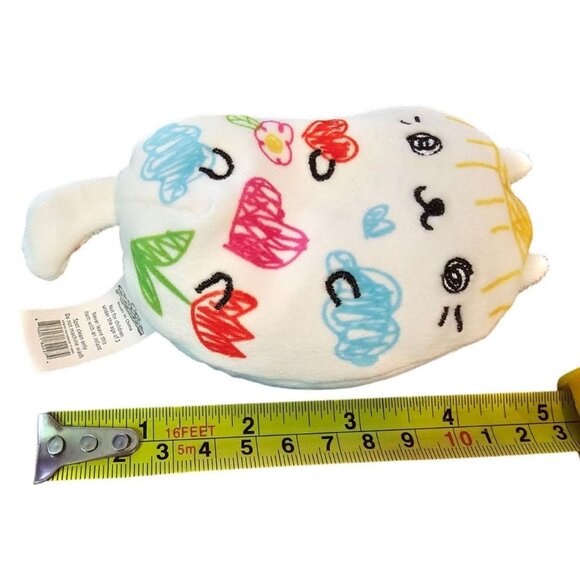 Cats Vs Pickles Mr Scribbles #249 Soft Plush Gold Series Limited Release White - Picture 2 of 5